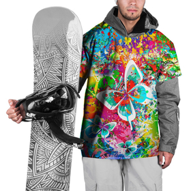 Накидка на куртку 3D с принтом ЯРКИЕ КРАСКИ в Курске, 100% полиэстер |  | butterfly | color | flower | rainbow | summer | бабочки | брызги | краски | лето | радуга | цвета | цветы