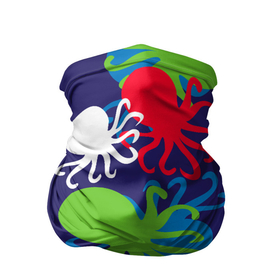 Бандана-труба 3D с принтом Осьминоги в Екатеринбурге, 100% полиэстер, ткань с особыми свойствами — Activecool | плотность 150‒180 г/м2; хорошо тянется, но сохраняет форму | cute | octopus | милый | морское | осьминог | осьминожка | паттерн | тентакли | щупальца