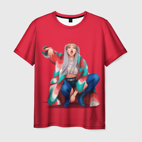Мужская футболка 3D с принтом Kill the love | Lisa в Екатеринбурге, 100% полиэфир | прямой крой, круглый вырез горловины, длина до линии бедер | black pink | blackpink | pop | блэк пинк | ким дженни | ким джи су | корейцы | лалиса манобан | музыка | поп | попса | розэ