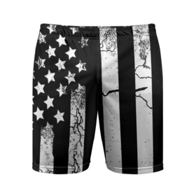 Мужские шорты спортивные с принтом ЗВЕЗДНО-ПОЛОСАТЫЙ ,  |  | america | black | dark | flag | graffiti | star | usa | white | америка | белый | граффити | звезды | полосы | ретро | стена | сша | флаг | черный