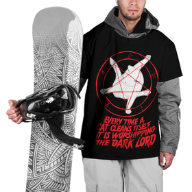 Накидка на куртку 3D с принтом КОТ САТАНЫ в Екатеринбурге, 100% полиэстер |  | Тематика изображения на принте: blood | cat | dark | devil | evil | lord | satan | дьявол | зло | кот | котик | котэ | лорд | пентаграмма | пушистый | сатана | темный