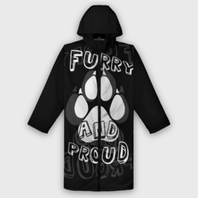 Дождевик унисекс 3D с принтом Furry proud в Новосибирске,  |  | Тематика изображения на принте: furry | антропоморфные животные | лапа | логотип | отпечаток | пушистый гордый | фурри | эмблема