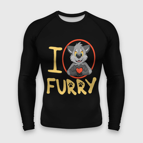 Мужской рашгард 3D с принтом I love furry в Курске,  |  | Тематика изображения на принте: furry | i love furry | антропоморфные животные | волк | зверь | люди   животные | сердце | фурри | я люблю фурри