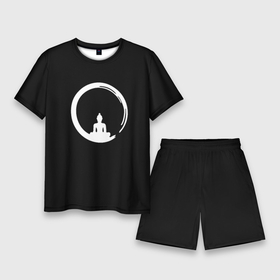 Мужской костюм с шортами 3D с принтом Zen Comprehension в Курске,  |  | black | buddhism | dualism | esotericism | evil | good | japan | meditation | monk | negative | philosophy | positive | white | yang | yin | zen | белое | буддизм | дзен | добро | дуализм | зло | инь | медитация | негатив | позитив | философия | ч