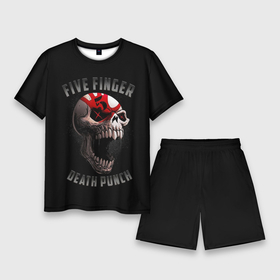 Мужской костюм с шортами 3D с принтом Five Finger Death Punch | 5FDP в Кировске,  |  | 5fdp | america | death | ffdp | finger | five | hard | metal | music | punch | rock | skull | states | united | usa | америка | метал | музыка | рок | сша | хард | череп