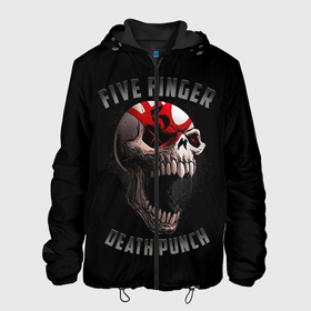 Мужская куртка 3D с принтом Five Finger Death Punch | 5FDP , ткань верха — 100% полиэстер, подклад — флис | прямой крой, подол и капюшон оформлены резинкой с фиксаторами, два кармана без застежек по бокам, один большой потайной карман на груди. Карман на груди застегивается на липучку | 5fdp | america | death | ffdp | finger | five | hard | metal | music | punch | rock | skull | states | united | usa | америка | метал | музыка | рок | сша | хард | череп