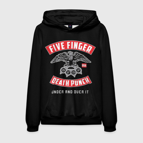 Мужская толстовка 3D с принтом Five Finger Death Punch (5FDP) в Курске, 100% полиэстер | двухслойный капюшон со шнурком для регулировки, мягкие манжеты на рукавах и по низу толстовки, спереди карман-кенгуру с мягким внутренним слоем. | 5fdp | america | death | ffdp | finger | five | hard | metal | music | punch | rock | skull | states | united | usa | америка | метал | музыка | рок | сша | хард | череп