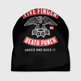Шапка 3D с принтом Five Finger Death Punch (5FDP) в Новосибирске, 100% полиэстер | универсальный размер, печать по всей поверхности изделия | 5fdp | america | death | ffdp | finger | five | hard | metal | music | punch | rock | skull | states | united | usa | америка | метал | музыка | рок | сша | хард | череп