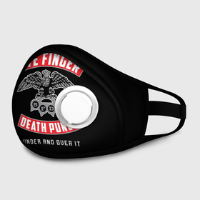 Маска из неопрена с принтом Five Finger Death Punch (5FDP) в городе Новоалтайск, неопрен 100% | Форма огибающая нос. Резинки для ушей с дополнительной резинкой на затылке. Клапан для выдоха для активного дыхания при занятиях спортом. Эластичный материал маски и окантовки для лучшего растяжения и прилегания маски.  | 5fdp | america | death | ffdp | finger | five | hard | metal | music | punch | rock | skull | states | united | usa | америка | метал | музыка | рок | сша | хард | череп
