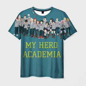 Мужская футболка 3D с принтом MY HERO ACADEMIA в Новосибирске, 100% полиэфир | прямой крой, круглый вырез горловины, длина до линии бедер | my hero academia | мга | моя геройская академия