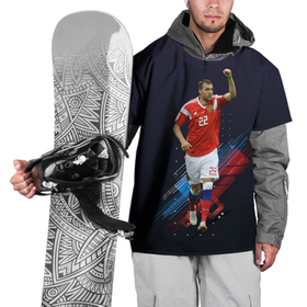Накидка на куртку 3D с принтом Артем Дзюба , 100% полиэстер |  | артем дзюба | дзюба | зенит | игра | капитан | мяч | нападающий | россия | сборная | футбол | футболист