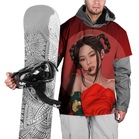 Накидка на куртку 3D с принтом Дженни BLACKPINK в Кировске, 100% полиэстер |  | black pink | blackpink | pop | блэк пинк | ким дженни | ким джи су | корейцы | лалиса манобан | музыка | поп | попса | розэ