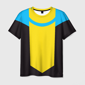 Мужская футболка 3D с принтом Invincible   Mark Grayson в Екатеринбурге, 100% полиэфир | прямой крой, круглый вырез горловины, длина до линии бедер | hero | invincible | mark grayson | nolan grayson | super | superhero | герой | грейсон | грэйсон | марк | марк грейсон | непобедимый | неуязвимый | нолан грейсон | супер | супергерой | супергеройский костюм