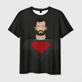 Мужская футболка 3D с принтом Кал Эл в Екатеринбурге, 100% полиэфир | прямой крой, круглый вырез горловины, длина до линии бедер | dc comics | superman | диси | кларк кент | супергерой