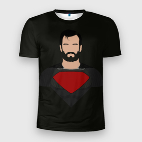 Мужская футболка 3D Slim с принтом Кал Эл в Екатеринбурге, 100% полиэстер с улучшенными характеристиками | приталенный силуэт, круглая горловина, широкие плечи, сужается к линии бедра | dc comics | superman | диси | кларк кент | супергерой