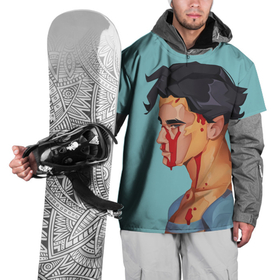 Накидка на куртку 3D с принтом Неуязвимый в Тюмени, 100% полиэстер |  | Тематика изображения на принте: allen | invincible | omni man | omniman | superhero | алиен | аллен | инвинсибл | неуязвимый | омнимэн | супергерои