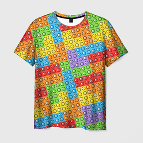 Мужская футболка 3D с принтом POP IT / SIMPLE DIMPLE , 100% полиэфир | прямой крой, круглый вырез горловины, длина до линии бедер | Тематика изображения на принте: dimple | pop | pop it | simple | squish | димпл | поп | поп ит | симпл | сквиш