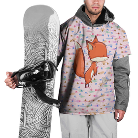 Накидка на куртку 3D с принтом Лисичка и мышка в Кировске, 100% полиэстер |  | fox | foxy | животное | звери | лиса | лисенок | лисичка | милая | рыжая | фокс