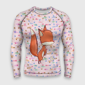 Мужской рашгард 3D с принтом Лисичка и мышка в Тюмени,  |  | Тематика изображения на принте: fox | foxy | животное | звери | лиса | лисенок | лисичка | милая | рыжая | фокс