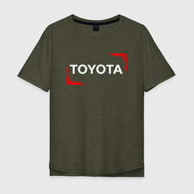 Мужская футболка хлопок Oversize с принтом Тойота   Огонь в Новосибирске, 100% хлопок | свободный крой, круглый ворот, “спинка” длиннее передней части | auto | camry | corolla | cruiser | land | logo | moto | rav | supra | toyota | авенсис | авто | автомобиль | камри | королла | крузер | ленд | лого | логотип | логотипы | марка | мото | огонь | пламя | рав | символ | тойота | шильдик