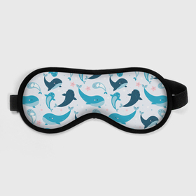 Маска для сна 3D с принтом Киты и тюлени , внешний слой — 100% полиэфир, внутренний слой — 100% хлопок, между ними — поролон |  | Тематика изображения на принте: whale | белый кит | кит | киты | корабли | кораблики | маяк | морские | паттерн | синий кит | чайки