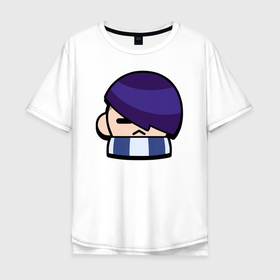 Мужская футболка хлопок Oversize с принтом EDGAR (ICON) 3 в Новосибирске, 100% хлопок | свободный крой, круглый ворот, “спинка” длиннее передней части | android | brawl | brawl stars | clash | edgar | game | stars | андроид | игра | мобильные игры | эдгар