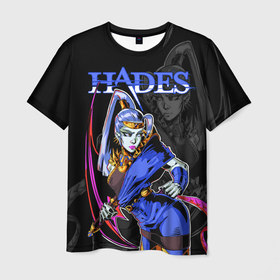 Мужская футболка 3D с принтом Hades Megaera в Кировске, 100% полиэфир | прямой крой, круглый вырез горловины, длина до линии бедер | hades | megaera | roguelike | аид | бесконечные круги ада | компьютерная игра | мегера | мифология