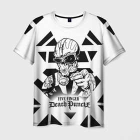 Мужская футболка 3D с принтом Five Finger Death Punch в Тюмени, 100% полиэфир | прямой крой, круглый вырез горловины, длина до линии бедер | 5fdp | cмертельный удар пятью пальцами | f8 рок | ffdp | five finger death punch | metal | rock | золтан батори | метал | музыка | рок группы | рокерские