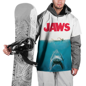 Накидка на куртку 3D с принтом Jaws 1975 в Екатеринбурге, 100% полиэстер |  | jaws | jaws 2 | jaws movie | кино | челюсти | челюсти 2 | челюсти фильм