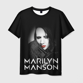 Мужская футболка 3D с принтом MARILYN MANSON в Петрозаводске, 100% полиэфир | прямой крой, круглый вырез горловины, длина до линии бедер | alternative | manson | music | rock | usa | искусство | картина | метал | музыка | мэрлин мэнсон | панк | рок