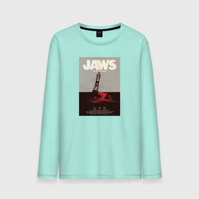 Мужской лонгслив хлопок с принтом Челюсти (Jaws) в Курске, 100% хлопок |  | jaws | jaws 2 | jaws movie | кино | челюсти | челюсти 2 | челюсти фильм