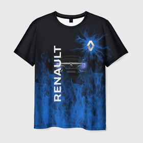 Мужская футболка 3D с принтом RENAULT в Белгороде, 100% полиэфир | прямой крой, круглый вырез горловины, длина до линии бедер | auto | drift | renault | sport | авто | автомобили | автомобиль | автомобильные | бренд | внедорожники | дрифт | легковые | марка | спорт