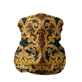 Бандана-труба 3D с принтом luxury style в Тюмени, 100% полиэстер, ткань с особыми свойствами — Activecool | плотность 150‒180 г/м2; хорошо тянется, но сохраняет форму | 3d | 3д | luxury | абстракция | золото | паттерн | роскошь | текстуры
