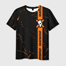 Мужская футболка 3D с принтом Deathloop - Grunge (Tape) в Тюмени, 100% полиэфир | прямой крой, круглый вырез горловины, длина до линии бедер | death | deathloop | game | games | loop | гранж | дэслуп | дэт | дэтлуп | знак | игра | игры | лента | лого | луп | мертвая | пелтя | полоса | символ