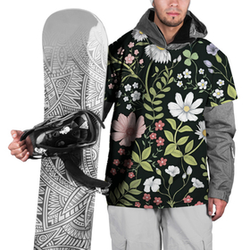 Накидка на куртку 3D с принтом Полевые цветы в Петрозаводске, 100% полиэстер |  | арт | ночь | поле | полевые цветы | рисунок | ромашка | ромашки | тёмный фон | цветок | цветы | чёрное | яркие цветы | яркий цветок