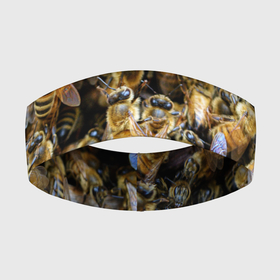 Повязка на голову 3D с принтом Пчёлы в Екатеринбурге,  |  | живность | животное | животные | насекомое | насекомые | пчела | пчёлка | пчёлки | пчёлы
