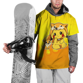 Накидка на куртку 3D с принтом Пикачу и корги в Курске, 100% полиэстер |  | Тематика изображения на принте: anime | picachu | pikachu | аниме | милый | пика | пикачу | покебол | покемон