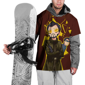 Накидка на куртку 3D с принтом Anime Adam Jensen в Кировске, 100% полиэстер |  | cyberpunk | deus ex | game | games | адам дженсен | будущее | деус екс | деус экс | игра | игры | киберпанк