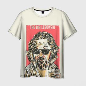 Мужская футболка 3D с принтом The Big Lebowski Dude в Новосибирске, 100% полиэфир | прямой крой, круглый вырез горловины, длина до линии бедер | big lebowski | donney | dude | lebowski | the big lebowski | the dude | walter | большой лебовски | лебовски | чувак
