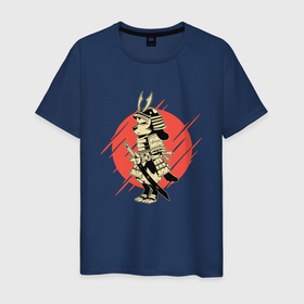Мужская футболка хлопок с принтом Пёс призрак - путь самурая в Тюмени, 100% хлопок | прямой крой, круглый вырез горловины, длина до линии бедер, слегка спущенное плечо. | Тематика изображения на принте: art | cyberpunk samurai | dog | ninja | oni | ronin | samurai | shogun | арт | капли краски | киберпанк самурай | мерч | пёсик | прикол | путь воина | ронин | сёгун | собака самурай | собачка | токио | харакири | черный самурай