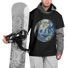 Накидка на куртку 3D с принтом ПланеТа ЗемЛя в Екатеринбурге, 100% полиэстер |  | звезды | земля | космос | планета
