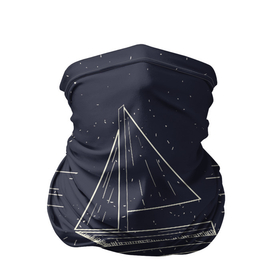 Бандана-труба 3D с принтом Одинокий корабль в море в Тюмени, 100% полиэстер, ткань с особыми свойствами — Activecool | плотность 150‒180 г/м2; хорошо тянется, но сохраняет форму | alone | sailboat | ship | ships | волны | кораблик | корабль | лодка | ночь | одинокий | парус | парусная лодка