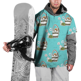 Накидка на куртку 3D с принтом Панда на рыбалке , 100% полиэстер |  | Тематика изображения на принте: fish | fishing | котик | ловит рыбу | панда | рыба | рыбалка | рыбацкие | рыбачит | удочка