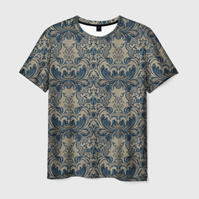 Мужская футболка 3D с принтом Классические узоры в Екатеринбурге, 100% полиэфир | прямой крой, круглый вырез горловины, длина до линии бедер | luxury | versace | абстракция | паттерн | текстуры | узоры