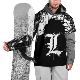 Накидка на куртку 3D с принтом Death Note брызги краски в Петрозаводске, 100% полиэстер |  | anime | death note | death note type | l | tegunvteg | аниме | брызги | брызги краски | деад нот | деад ноте | игра | кляксы | лайт ягами | лого | логотип | персонаж | рюк