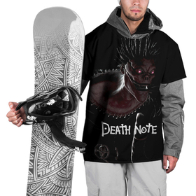 Накидка на куртку 3D с принтом Тетрадь Смерти  Аниме игра , 100% полиэстер |  | anime | death note | death note type | l | tegunvteg | аниме | деад нот | деад ноте | игра | лайт ягами | лого | логотип | персонаж | рюк