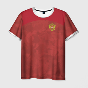 Мужская футболка 3D+ с принтом сборная России 2021 домашняя в Белгороде, 100% микрофибра | круглый вырез горловины, длина до линии бедер | 2021 | championship | cup | dzyuba | russia | world | артем | дзюба | европы | мира | мундиаль | россия | футбол | чемпионат