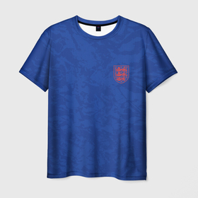 Мужская футболка 3D с принтом Выездная форма Сборной Англии , 100% полиэфир | прямой крой, круглый вырез горловины, длина до линии бедер | англия | сборная англии | сборная англии по футболу | форма | футбол | футболисты | футбольная сборная | футбольная форма