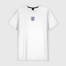 Мужская футболка хлопок Slim с принтом Домашняя форма Сборной Англии , 92% хлопок, 8% лайкра | приталенный силуэт, круглый вырез ворота, длина до линии бедра, короткий рукав | англия | сборная англии | сборная англии по футболу | форма | футбол | футболисты | футбольная сборная | футбольная форма
