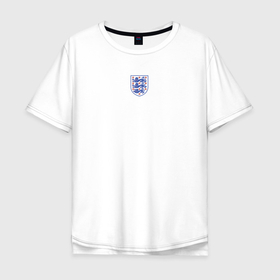 Мужская футболка хлопок Oversize с принтом Домашняя форма Сборной Англии , 100% хлопок | свободный крой, круглый ворот, “спинка” длиннее передней части | англия | сборная англии | сборная англии по футболу | форма | футбол | футболисты | футбольная сборная | футбольная форма